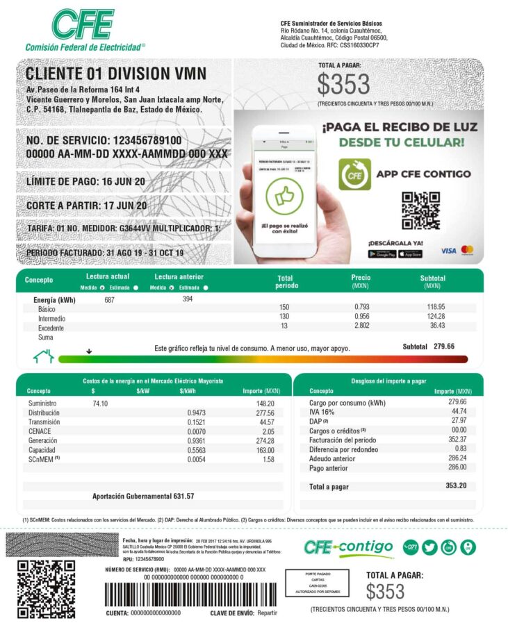 Dónde se reporta el recibo de luz en México