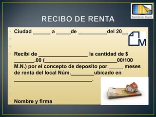 Qué es el concepto dentro de un recibo en México